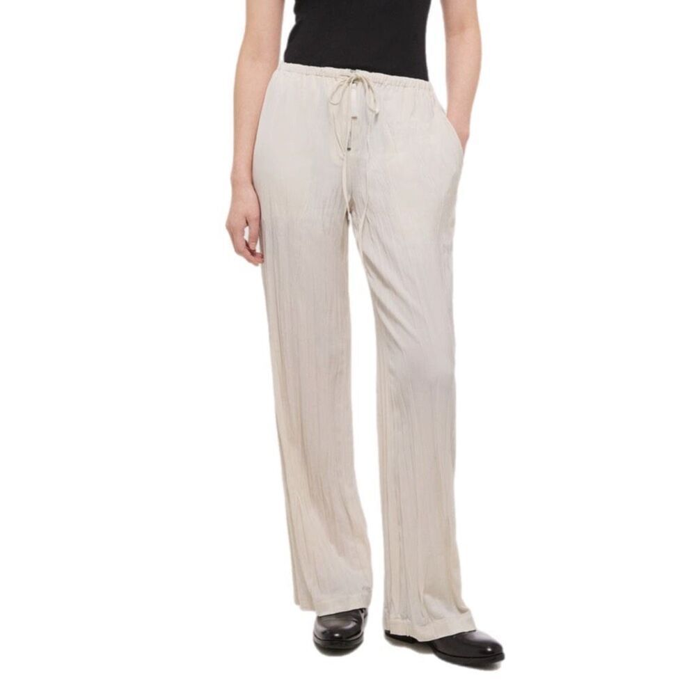 NWT Helmut Lang crush drawstring waist pants in  Ivory  Size S